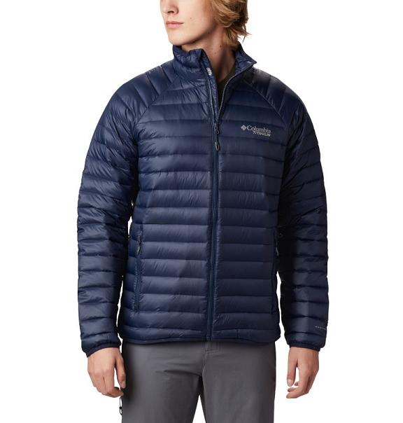 Columbia Alpha Trail Down Jacket Navy For Men's NZ12560 New Zealand